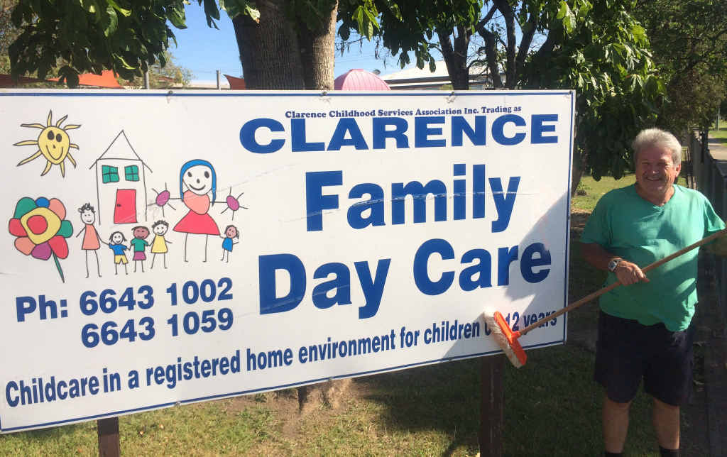 CLEAN BILL OF HEALTH: Heart transplant recipient Michael Fielden on the job at Clarence Family Day Care.